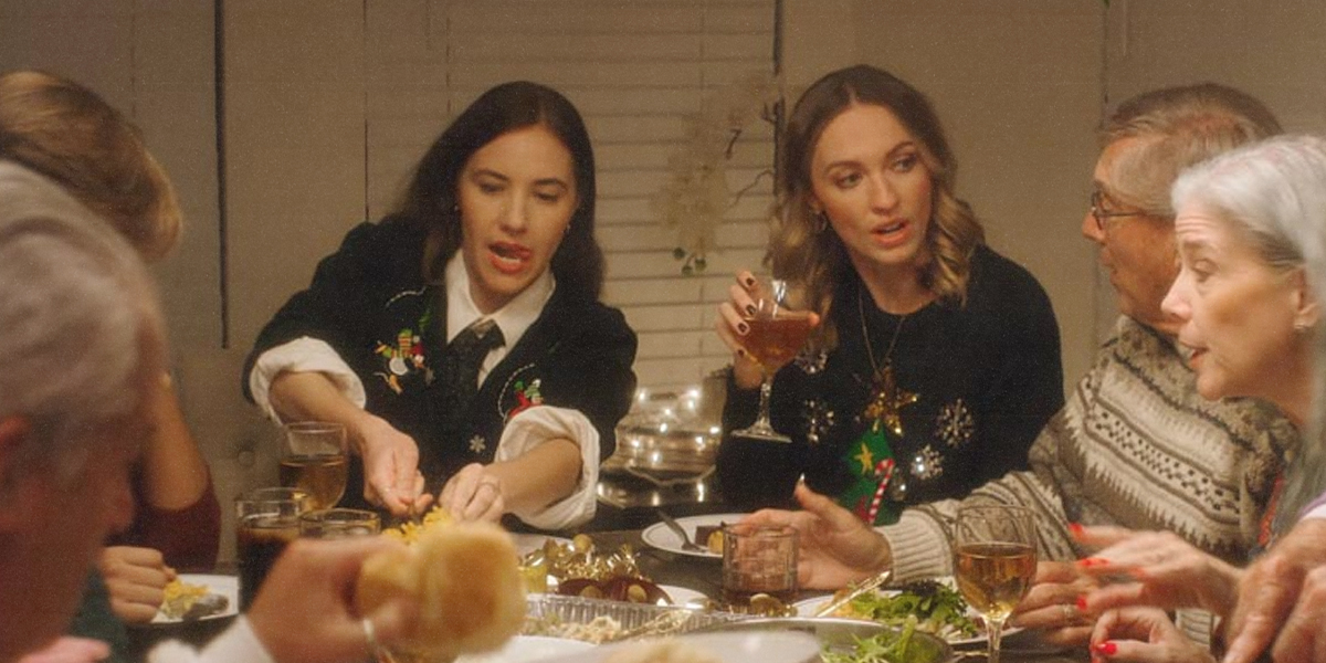 people at christmas dinner