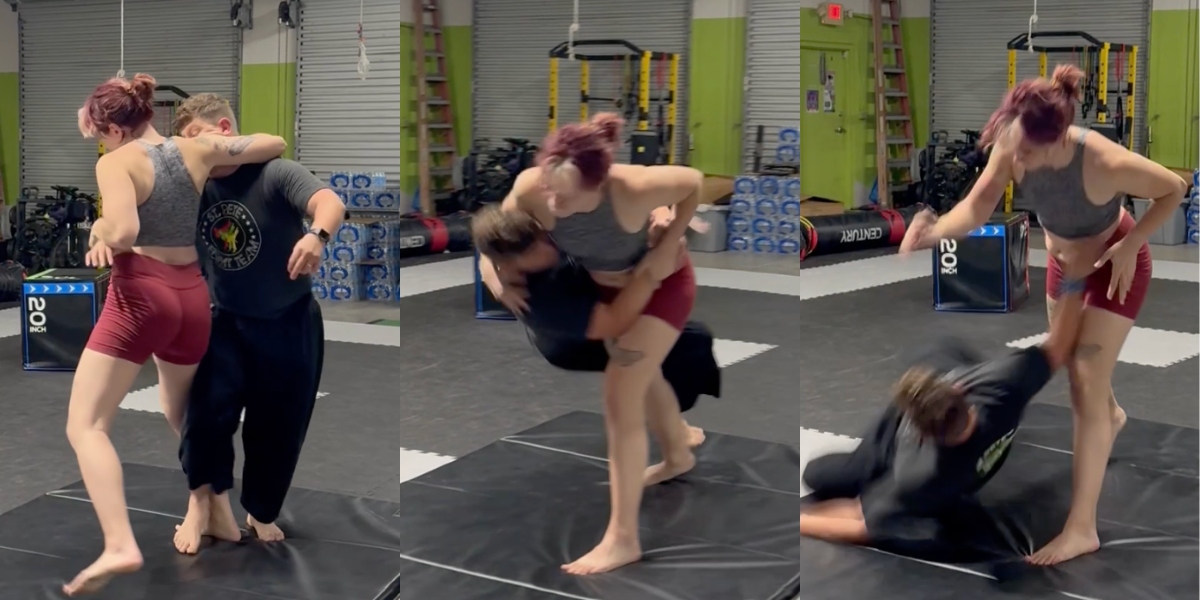 Gina Marks fighting