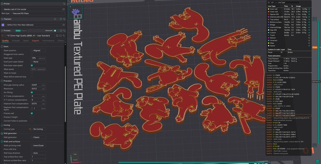 UI for a 3d printer