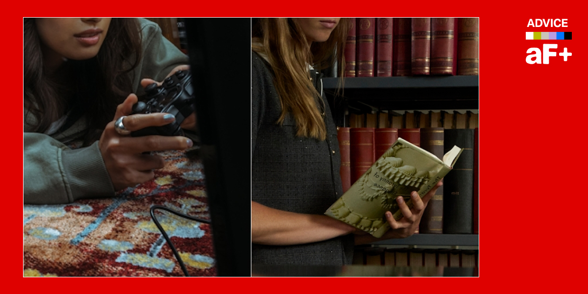 person doing hobbies reading