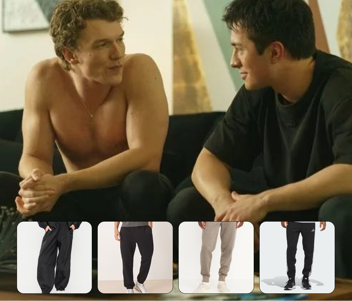 wear joggers like Shane and Ilya in Heated Rivalry