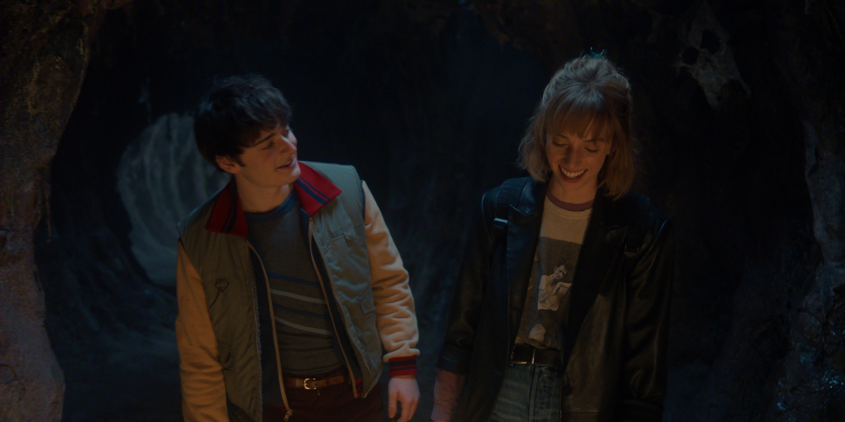 Stranger Things Will and Robin bonding in the tunnels