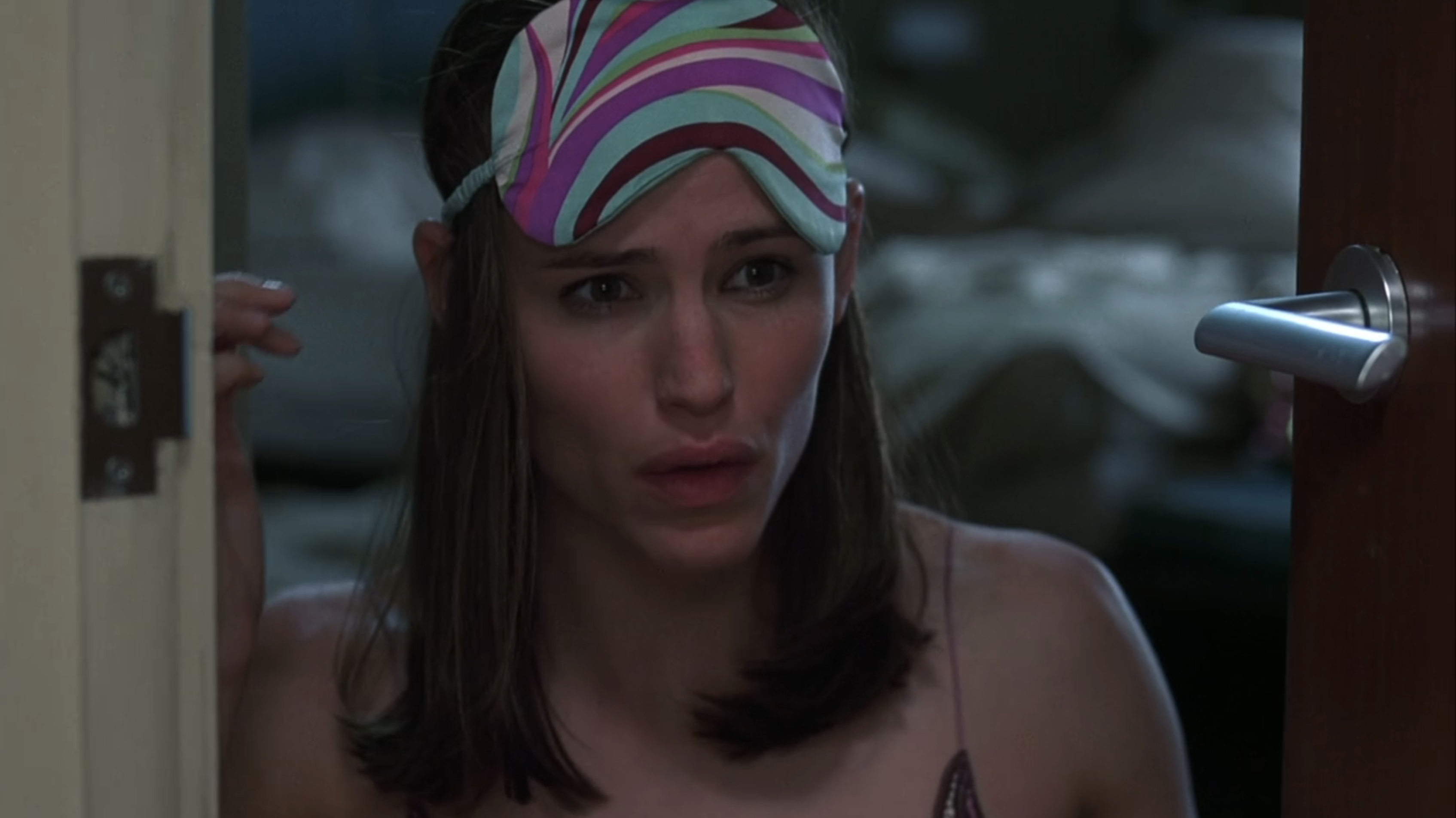 adult jenna wearing eye mask