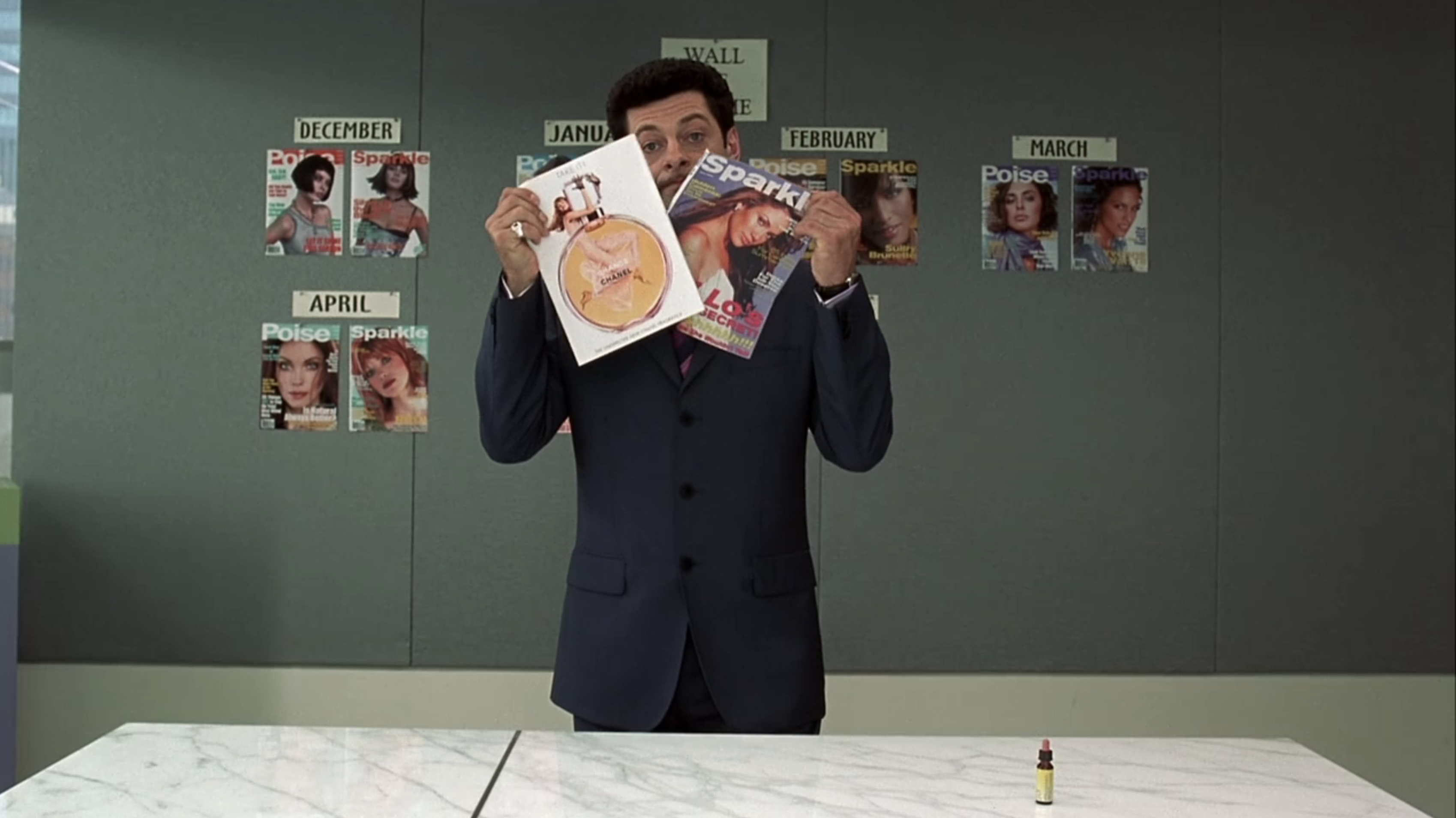 andy serkis ripping a magazine in 13 going on 30