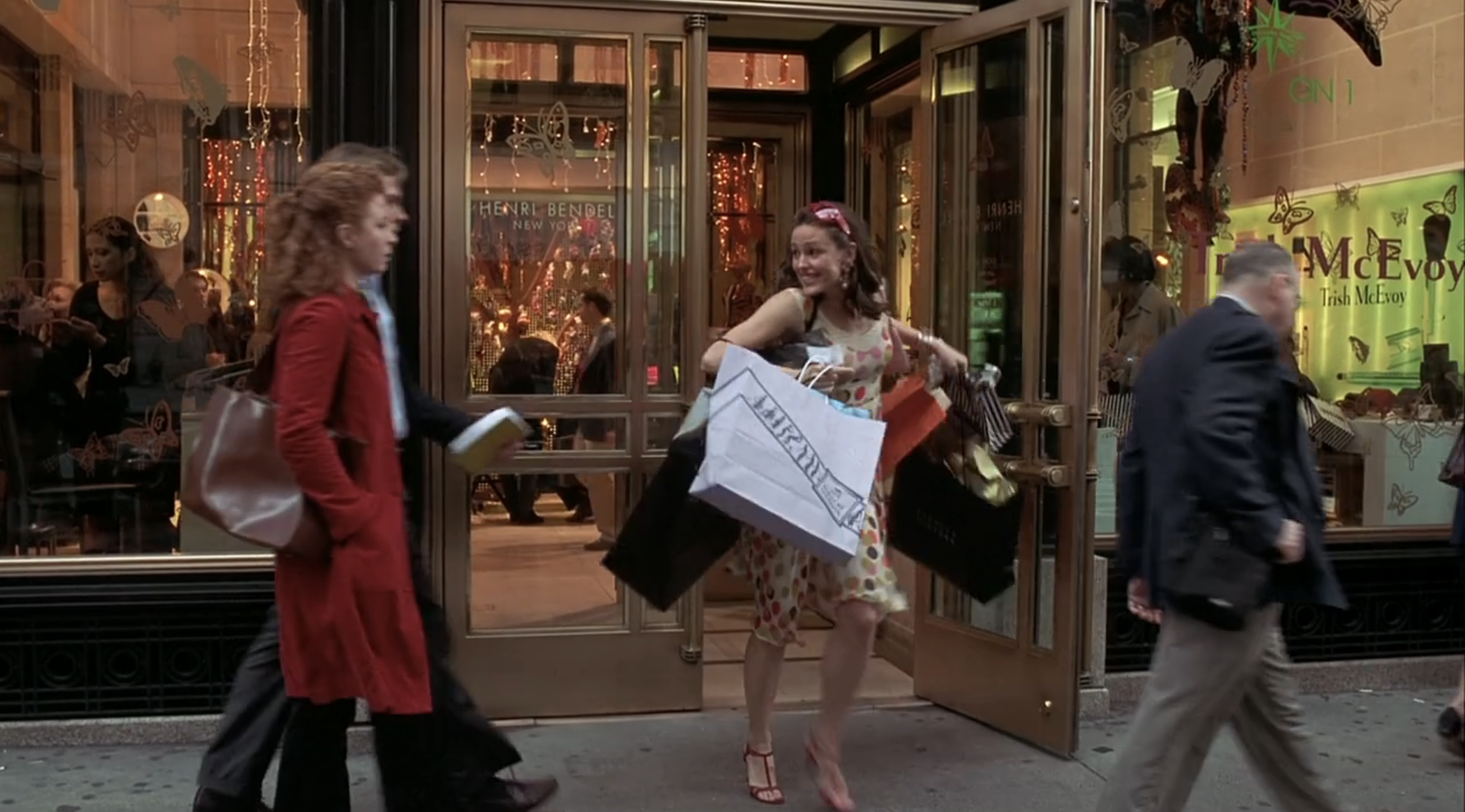 Jenna with shopping bags