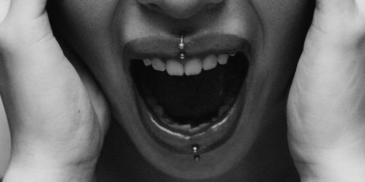 a person screaming