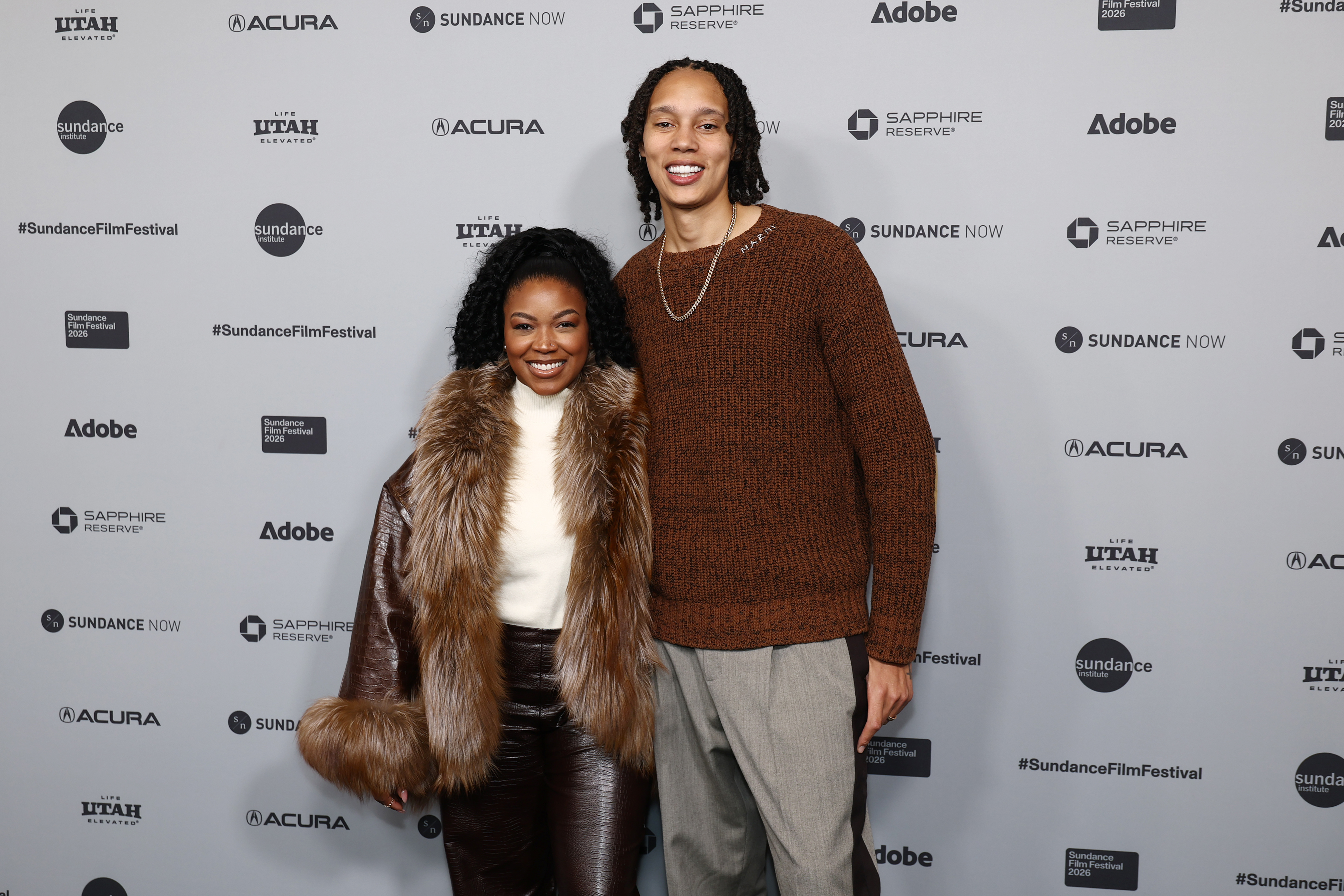 PARK CITY, UTAH - JANUARY 27: (L-R) Cherelle Griner and Brittney Griner attend "The Brittney Griner Story " Premiere during the 2026 Sundance Film Festival at The Ray Theatre on January 27, 2026 in Park City, Utah. (Photo by Arturo Holmes/Getty Images)