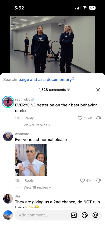 tiktok fans of paige and azzi trying to stat chill