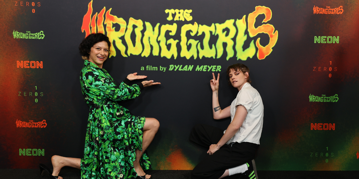 Alia Shawkat and Kristen Stewart at the Wrong Girls premiere
