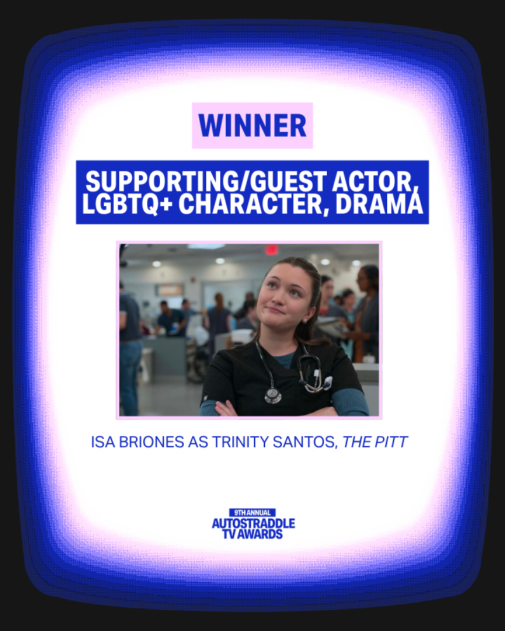Supporting_Guest Actor, LGBTQ+ Character, Drama: Isa Briones as Trinity Santos, The Pitt
