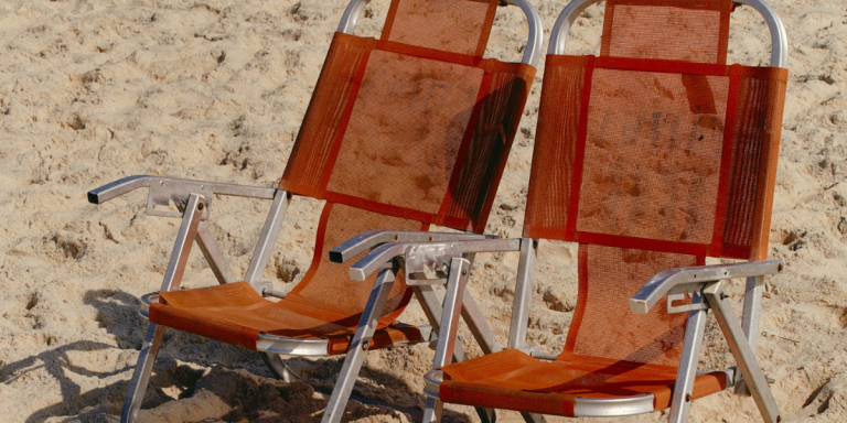 two chairs at the beach